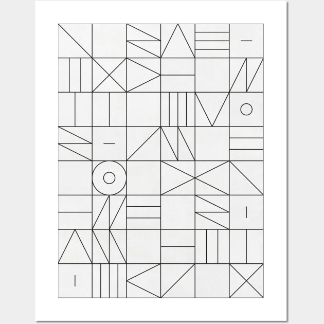 My Favorite Geometric Patterns No.1 - White Wall Art by ZoltanRatko